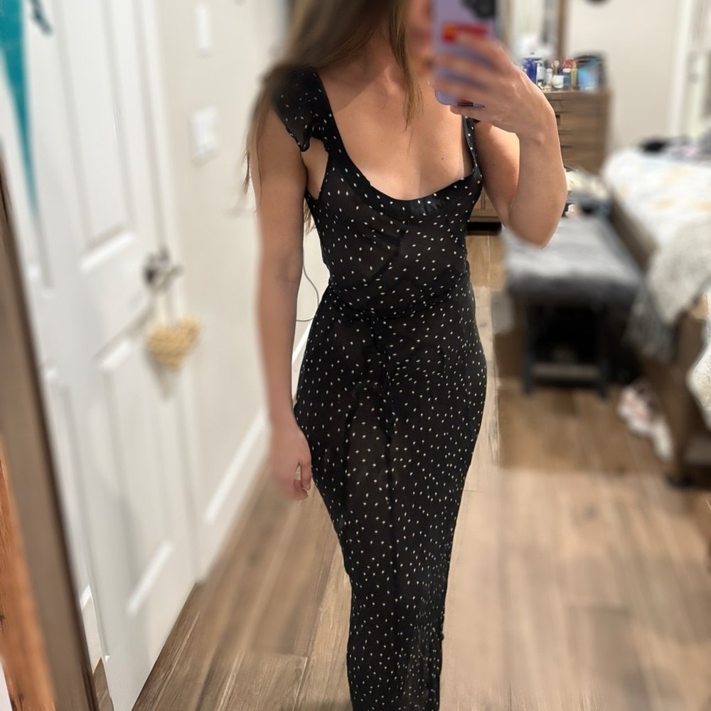 Sheer Polka Dot Maxi Dress – Bold and Elegant - Picture 3 of 3